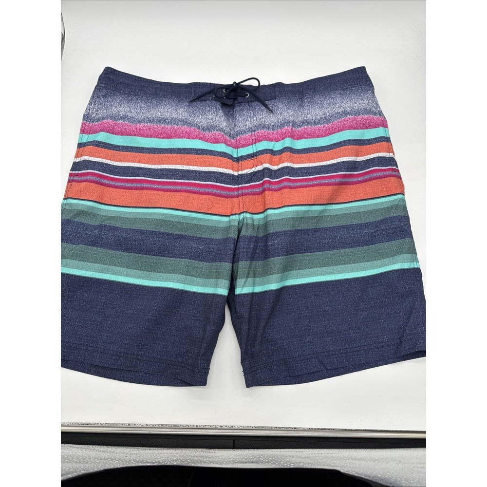 Roundtree‎ & Yorke Blue Striped Men's Swimwear With Pockets And Lined XXL
